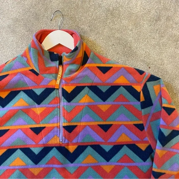 Harper & Lewis Half Zip Pullover Fleece Aztec Pattern - Picture 3 of 9